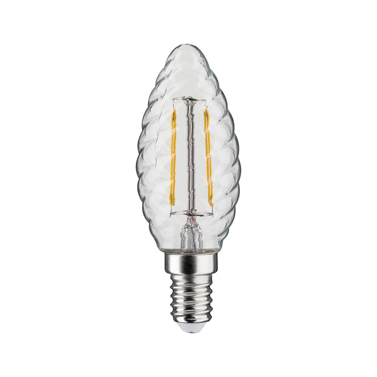 E14 2,6W Vintage LED Kerze gedrehtes Glas 2700K Klar
