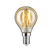 E14 2,6W LED Tropfen Vintage Edition 2500K Gold mit goldenem Vollglas und warmweißem Licht für dekorative Leuchten