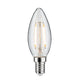 E14 2W LED Kerze Filament Lampe, 3000K warmweiß, dimmbar, für Plug & Shine Laternen, schlanker Aufbau.