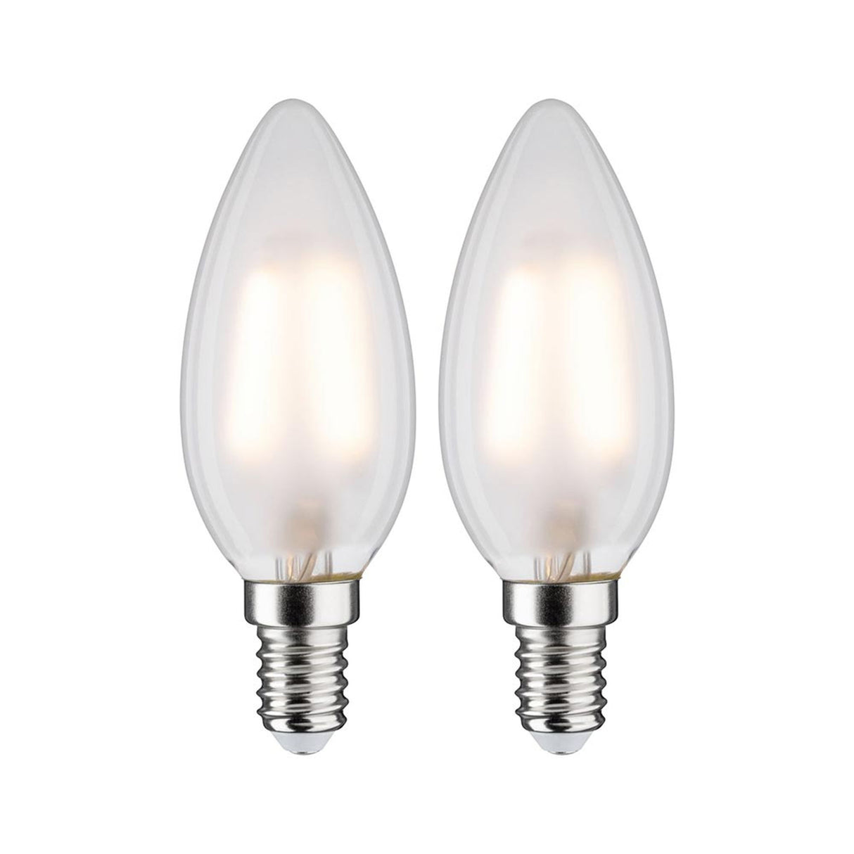 E14 3W LED Kerze 2er Pack 2700K Filament Matt