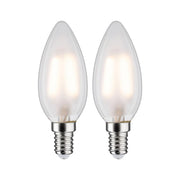 E14 3W LED Kerze 2er Pack 2700K Filament Matt, matte Kerzenlampe mit warmweißem Licht
