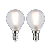 E14 3W LED Tropfen Filament 2700K Matt, zwei mattierte Paulmann LED-Tropfenlampen mit warmweißem Licht