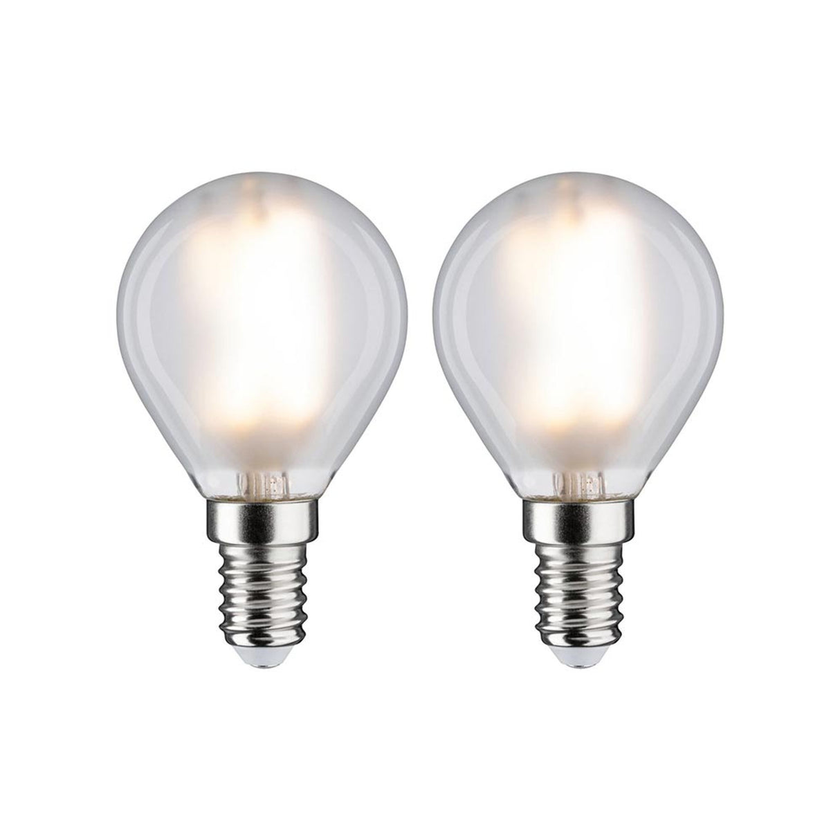E14 4,5W LED Tropfen 2er Pack 2700K Filament Matt