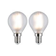E14 4,5W LED Tropfen 2er Pack 2700K Filament Matt
