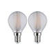 E14 4,5W LED Tropfen 2er Pack 2700K Filament Matt
