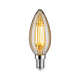 E14 4,7W Vintage LED Kerze Klares 2500K Glas Dimmbar, Gold