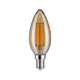 E14 4,7W Vintage LED Kerze Klares 2500K Glas Dimmbar, Gold