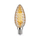 E14 4,7W Vintage LED Kerze gedrehtes Glas 2500K Dimmbar, Gold