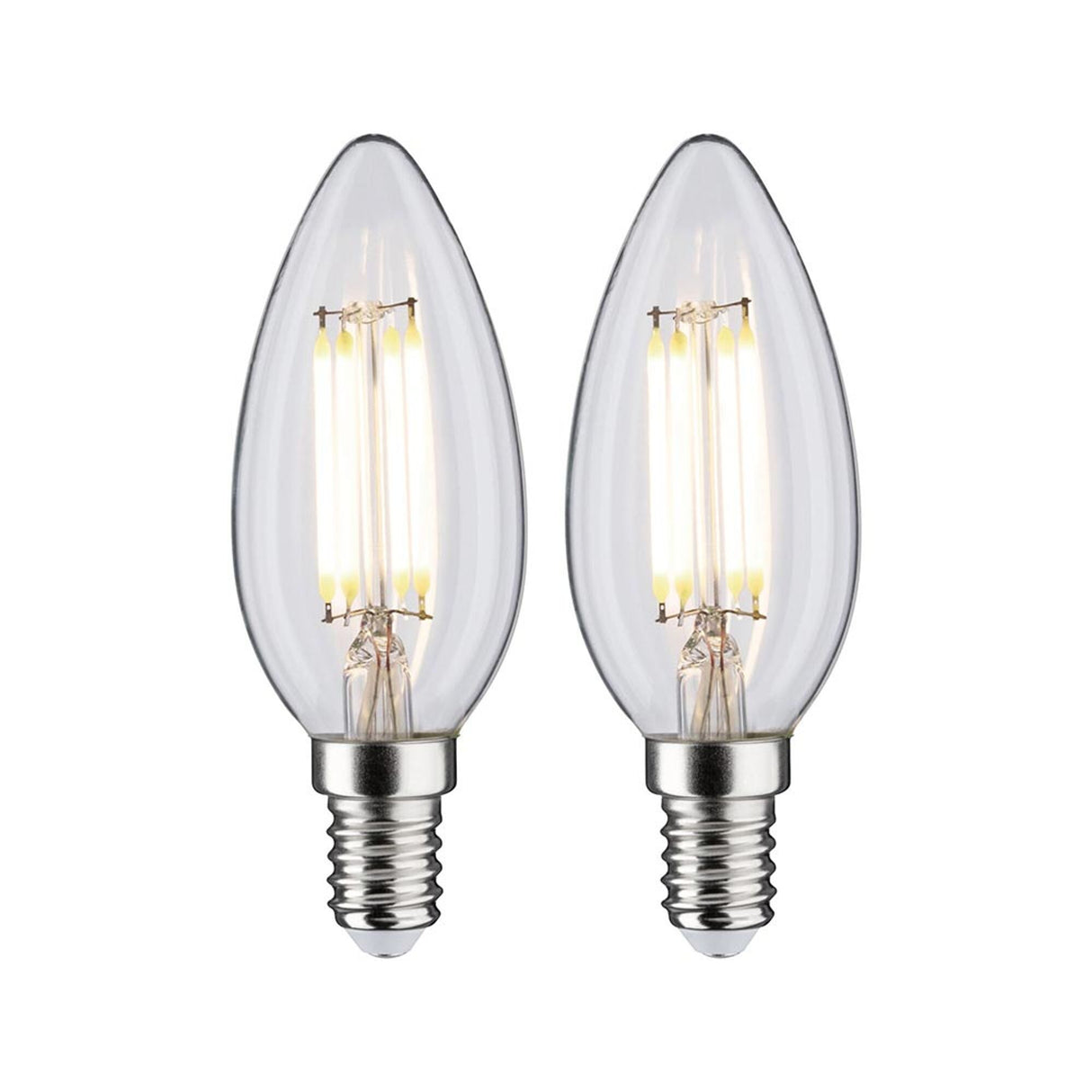 E14 4,8W LED Kerze 2er Bündel 4000K Filament Matt