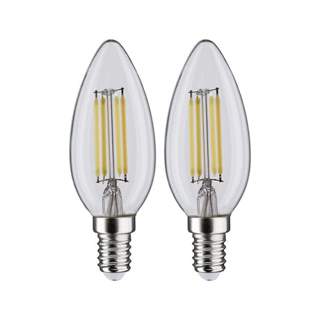 E14 4,8W LED żarówka świecowa, 2-pak, 4000K, filament, matowa 