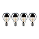 E14 4,8W LED Tropfen 4er-Set 2700K Kopfspiegel Silber
