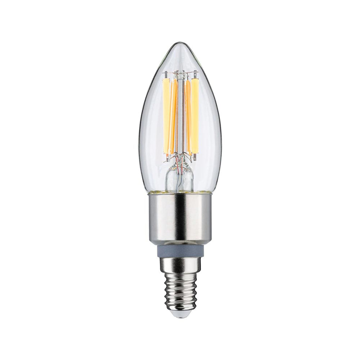 E14 5W LED Kerze Filament Dim-to-Warm 1800-3000K Klar