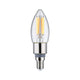 E14 5W LED Kerze Filament Dim-to-Warm 1800-3000K Klar