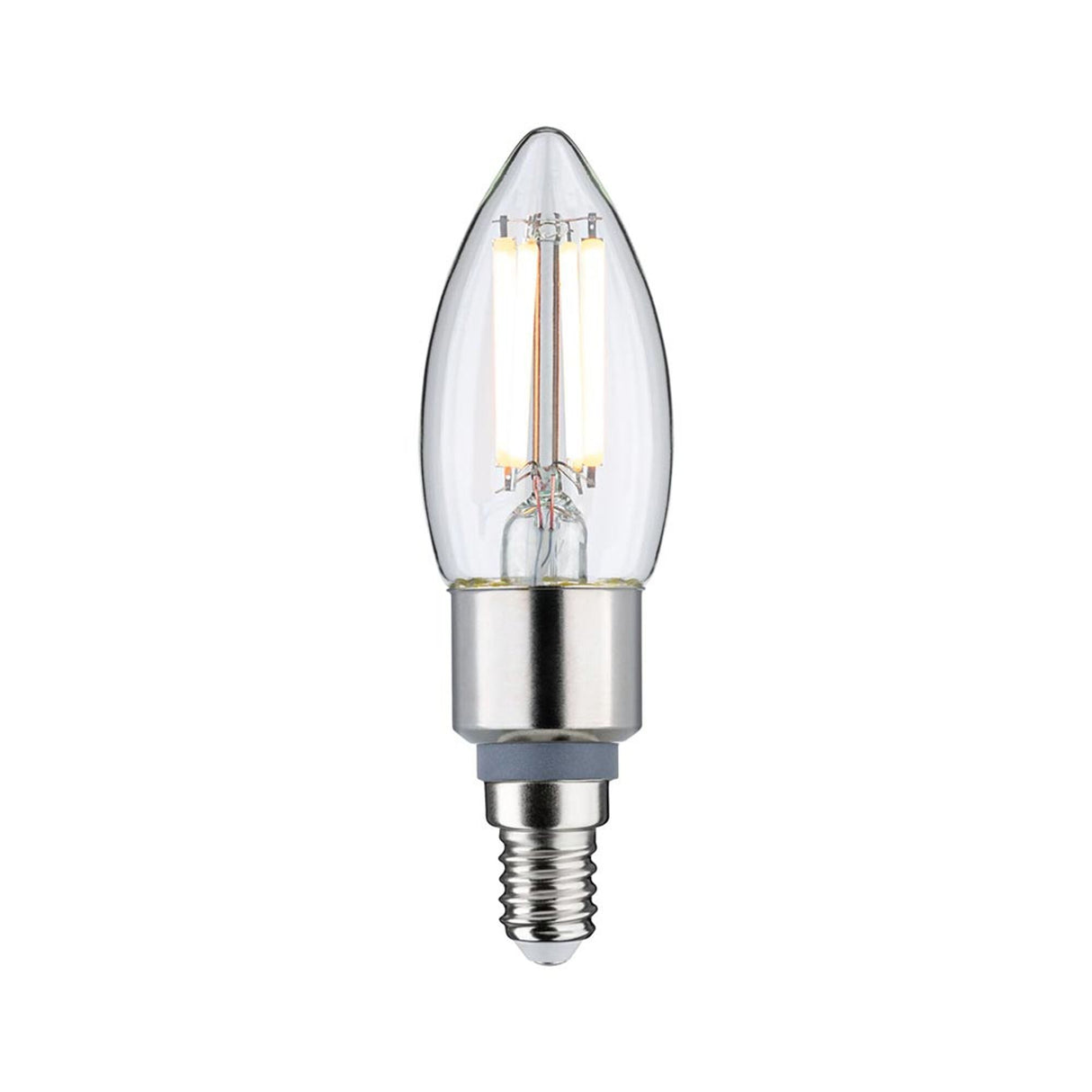 E14 5W LED Kerze Filament Dim-to-Warm 1800-3000K Klar