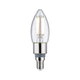 E14 5W LED Kerze Filament Dim-to-Warm 1800-3000K Klar