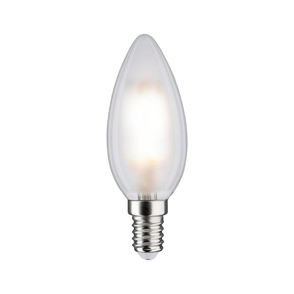 E14 5W LED Kerze Filament Dimmbar 4000K Matt-Weiß, Paulmann Kerzenlampe mit E14-Fassung und mattiertem Glas