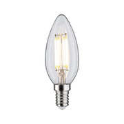 E14 LED 4,8W Kerze Filament 4000K Neutralweiß Matt, Paulmann Filament-Kerze mit sichtbarer Filament-Optik und mattiertem Vollglas