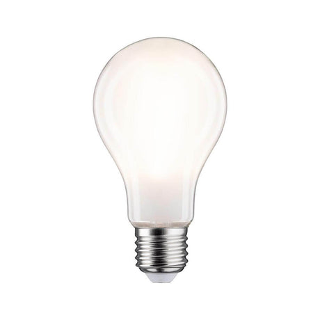 E27 11,5W LED Birne Filament 2700K Matt mitMatt-Oberfläche und warmweißem Licht.