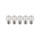 E27 2,6W Leuchtmittel 5er Bündel LED Filament 2700K Tropfen Klar