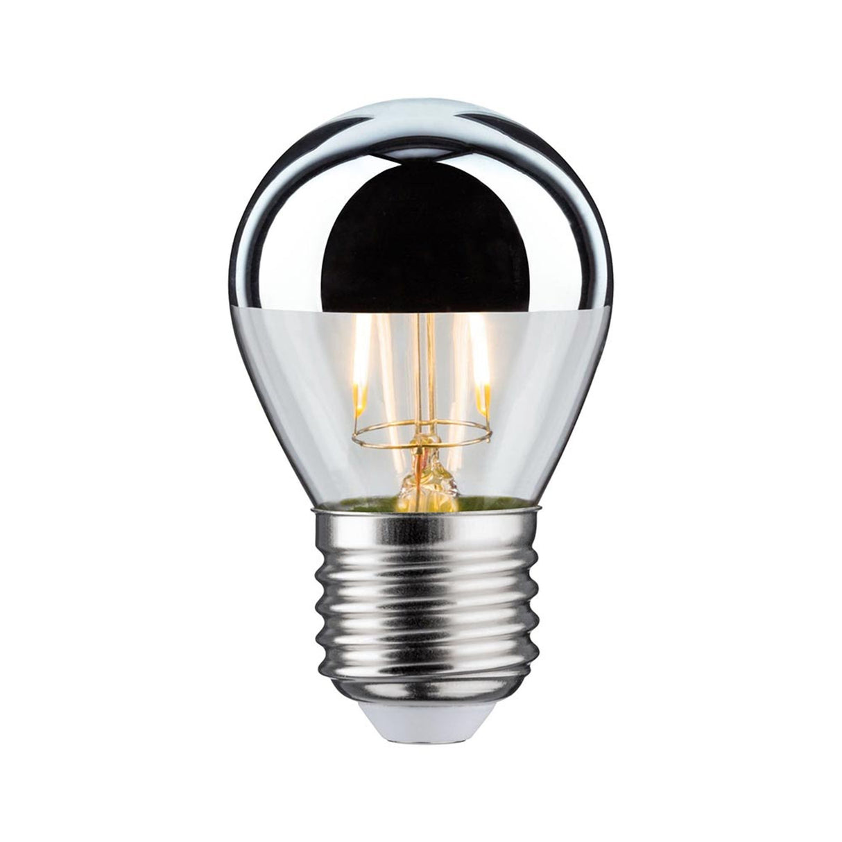 E27 2,6W LED Tropfen Kopfspiegel 2700K Silber