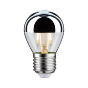 E27 2,6W LED Tropfen Kopfspiegel 2700K Silber
