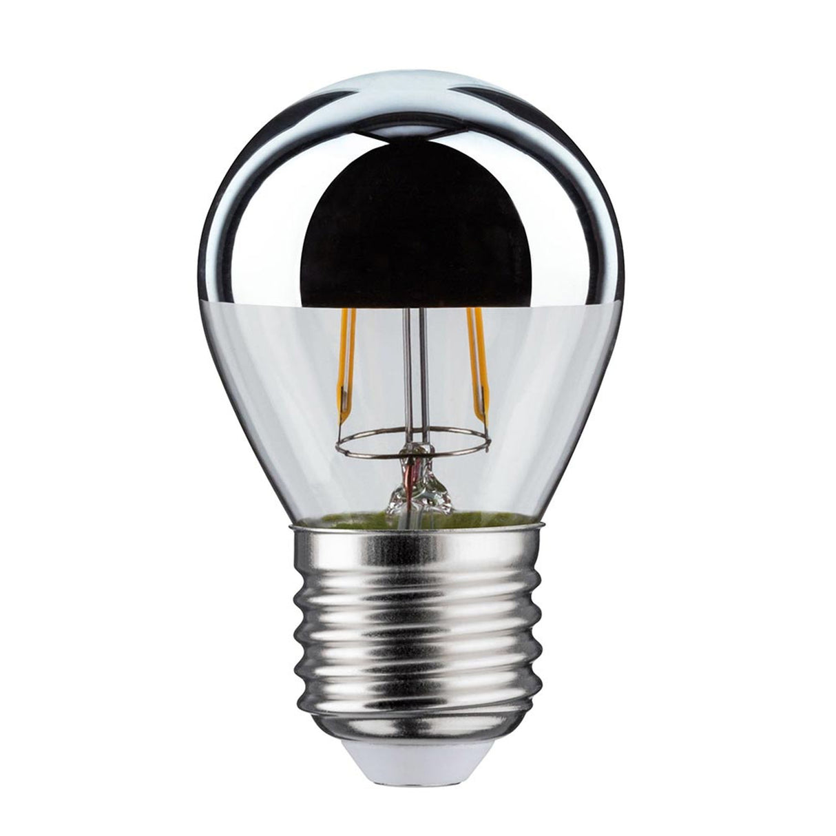 E27 2,6W LED Tropfen Kopfspiegel 2700K Silber