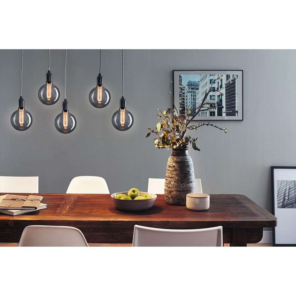 E27 3,5W LED Globe Arc Rauchglas 1800K