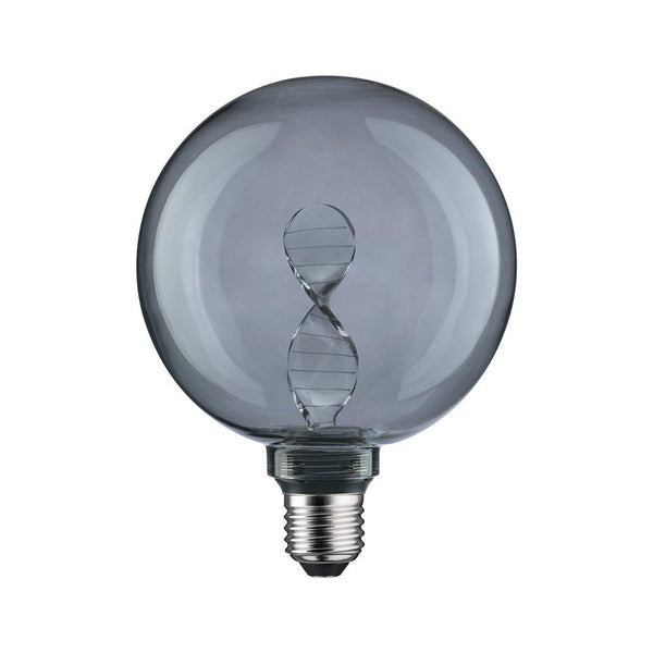 E27 3,5W LED Globe Helix 1800K Rauchglas mit rauchgrauem Glas und dekorativem Innenkolben