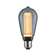 E27 3,5W LED Kolben Arc 1800K Rauchglas, Paulmann Vintage-Leuchtmittel mit warmem Goldlicht und Rauchglas