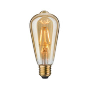 E27 4,4W LED Kolben 1700K Rustikal Gold, Paulmann 1879 Filament-Leuchtmittel im Vintage-Look mit goldgelüsteter Oberfläche