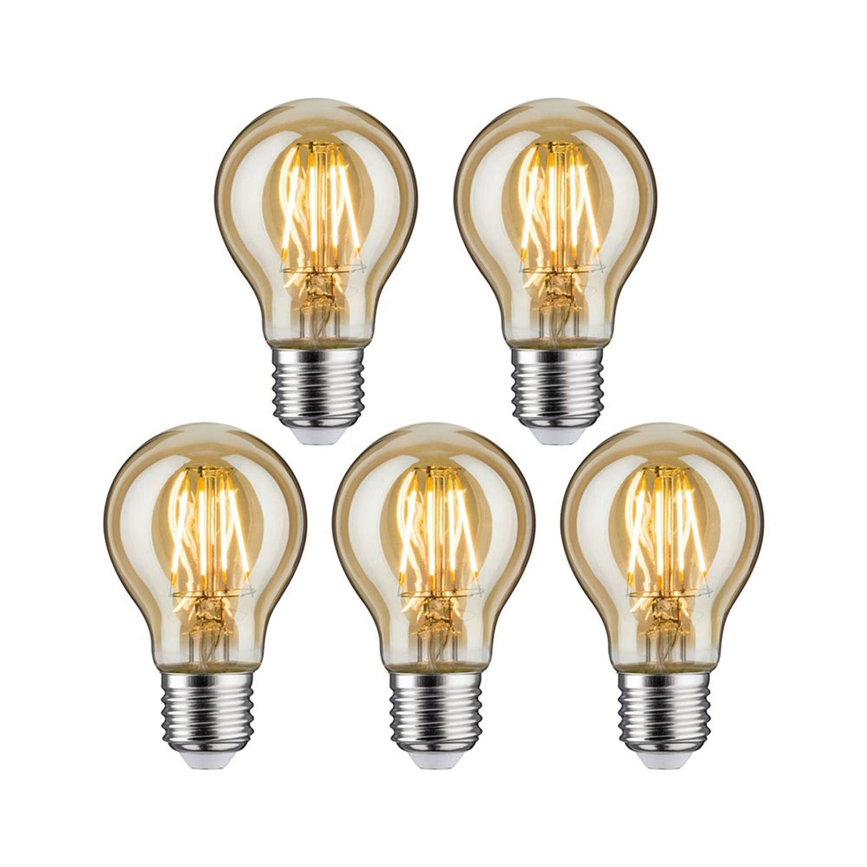 E27 4,7W Leuchtmittel Bündel 5x LED Goldenes Licht 2500K