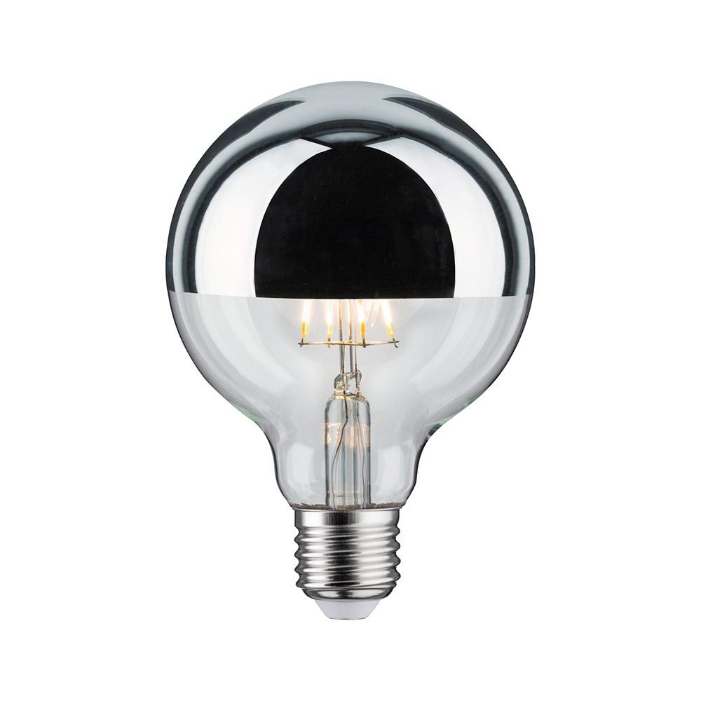 E27 4,8W LED Globe 2700K Specchio testa Silver