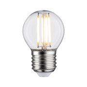 E27 4,8W LED Tropfen Filament Dimmbar 2700K Klar, Paulmann Glaskolben mit sichtbaren Filamenten