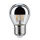 E27 4,8W LED Tropfen Kopfspiegel 2700K Silber