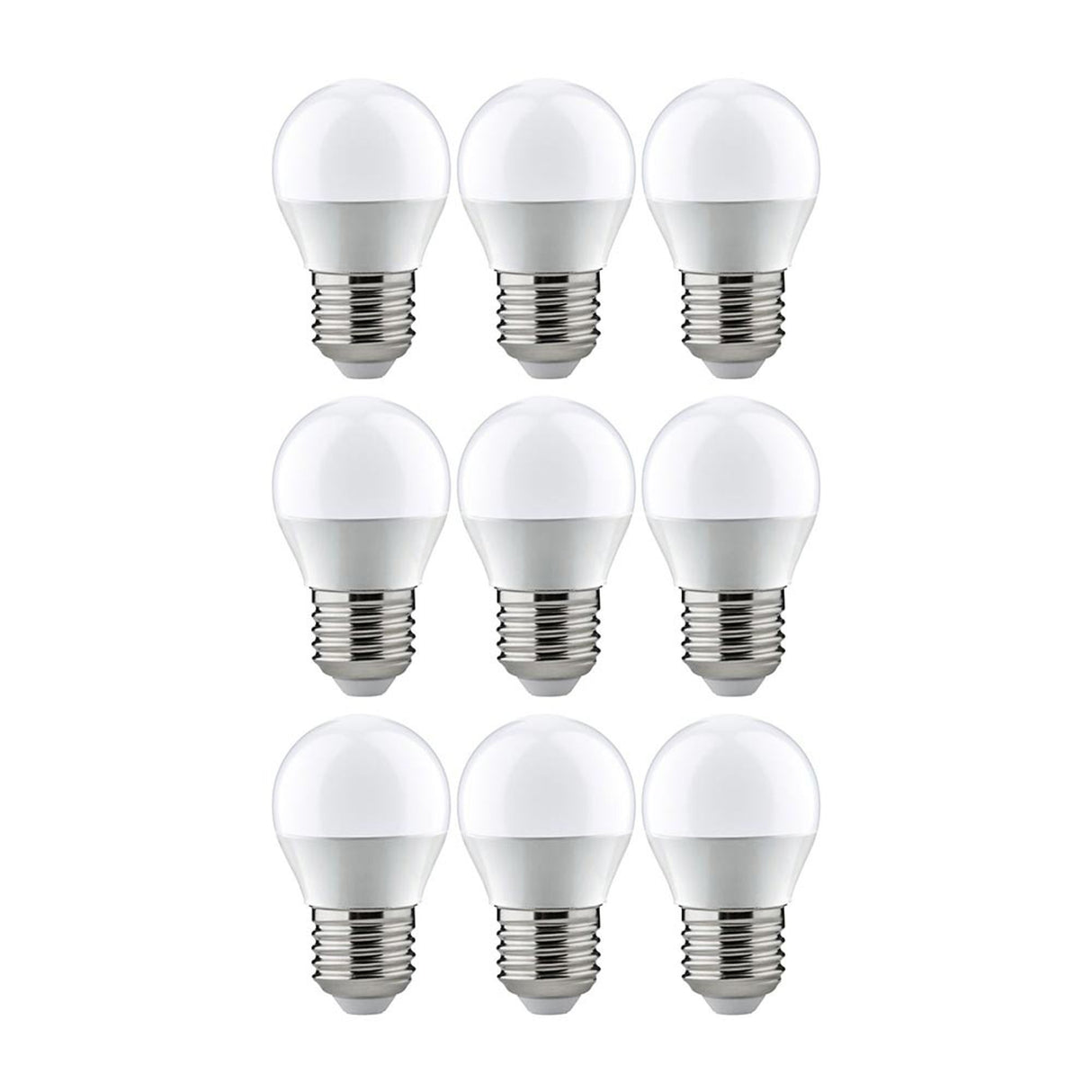 E27 5,5W LED Leuchtmittel Bündel 9er Pack (3x3) Tropfen 2700K