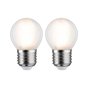 E27 5W 2er Pack LED Tropfen Filament 2700K Matt, mattierte LED-Lampen mit warmweißem Licht und Filament-Optik