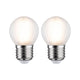 E27 5W 2er Pack LED Tropfen Filament 2700K Matt