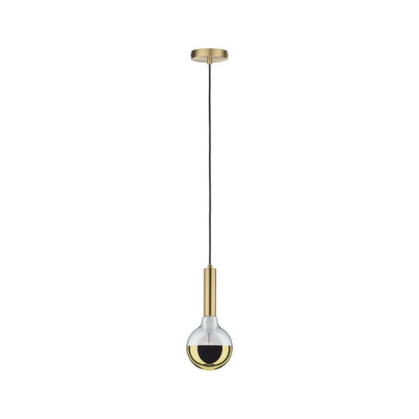 E27 6,5W LED Globe Kopfspiegel 2700K Dimmbar Gold Pendelleuchte, warmweiß, 125 mm
