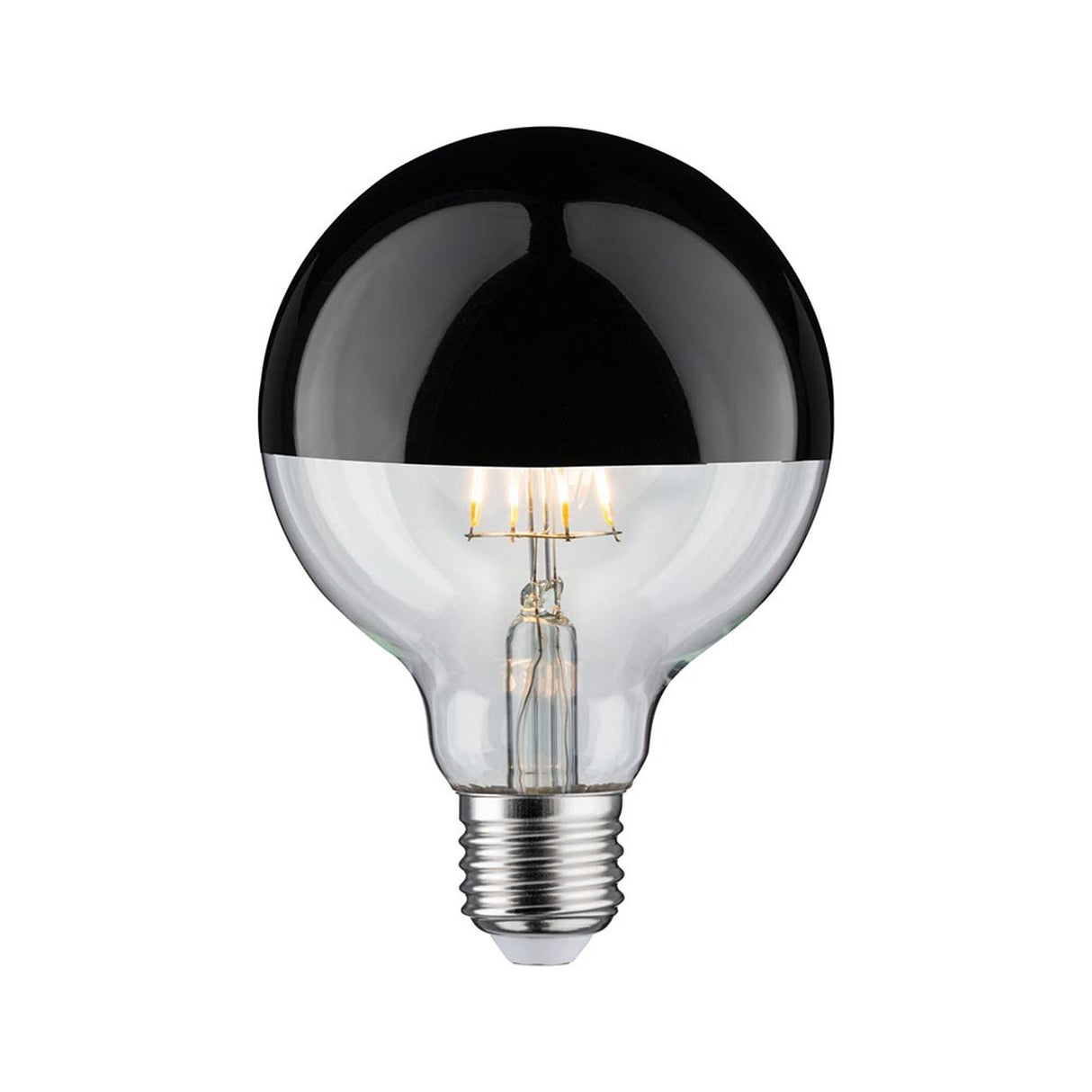 E27 6,5W LED Globe Kopfspiegel Dimmbar 2700K Schwarz