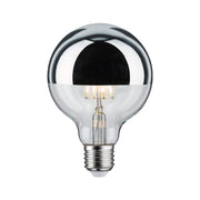 E27 6,5W LED Globe Kopfspiegel Dimmbar 2700K Silber, silbernes Globe-Leuchtmittel mit Kopfspiegel