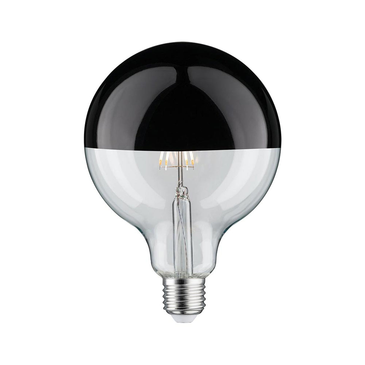 E27 6,5W LED Globe Kopfspiegel Schwarz, Chrom Dimmbar 2700K
