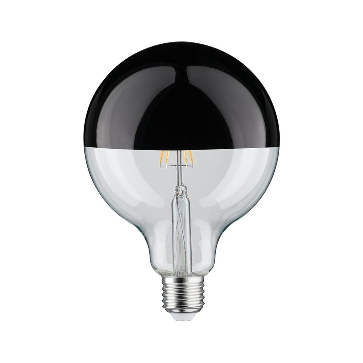 E27 6,5W LED Globe Kopfspiegel Schwarz, Chrom Dimmbar 2700K