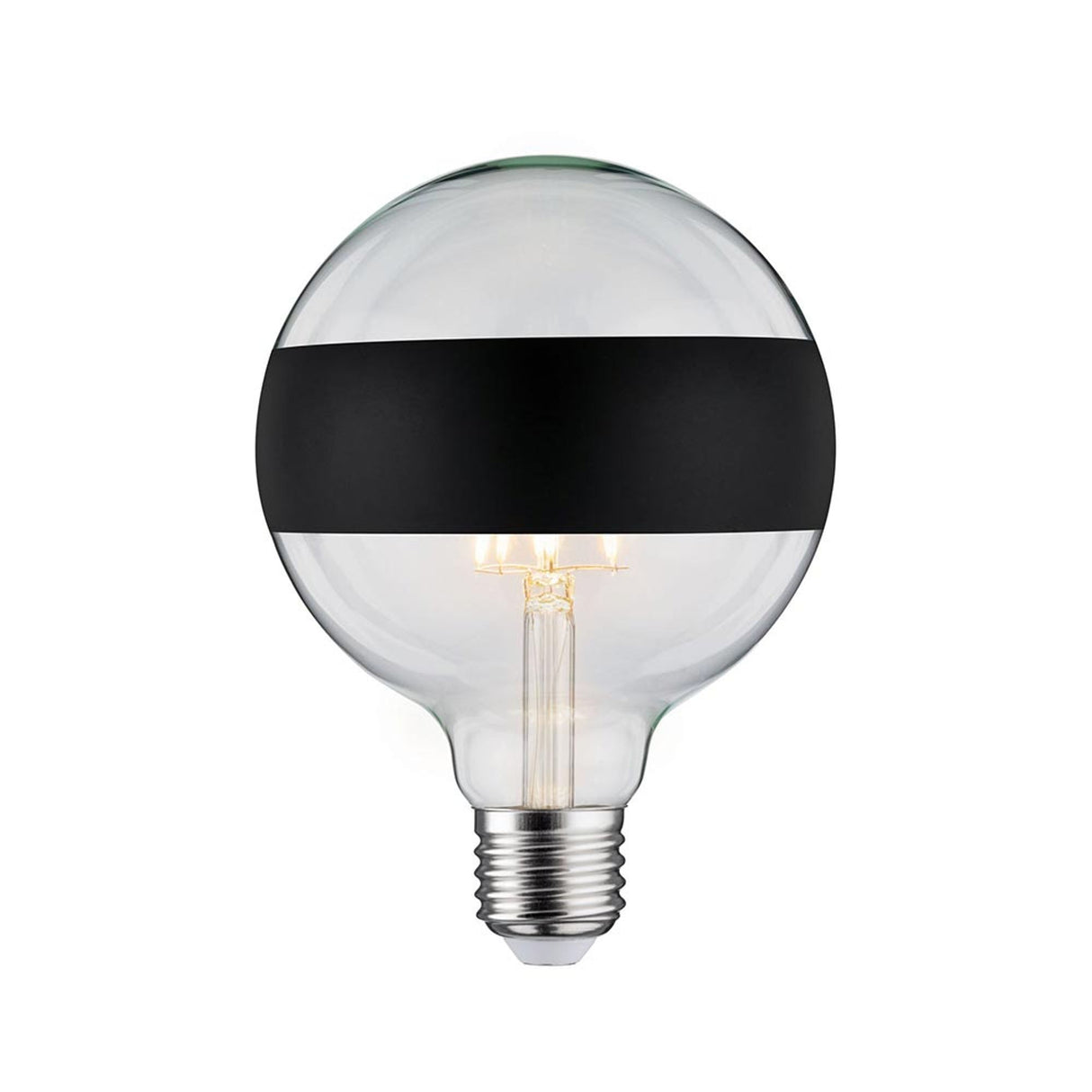 E27 6,5W LED Globe Ringspiegel Dimmbar 2700K Schwarz-Matt