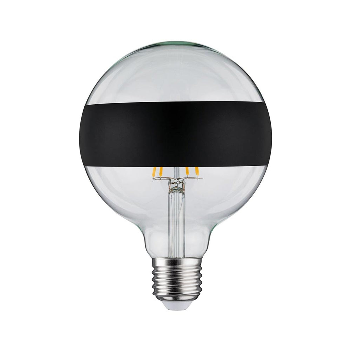 E27 6,5W LED Globe Ringspiegel Dimmbar 2700K Schwarz-Matt