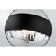 E27 6,5W LED Globe Ringspiegel Dimmbar 2700K Schwarz-Matt