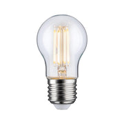 E27 6,5W LED Tropfen 2700K Filament Klar mit sichtbarer Filamentoptik und warmweißem Licht, Paulmann