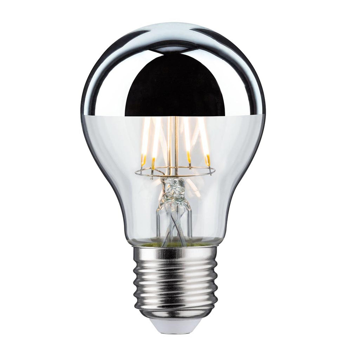 E27 6,5W LED Birne Kopfspiegel 2700K Silber