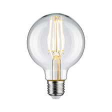E27 7,5 LED Globe Filament 2700K Transparent, klare Globe-LED-Lampe mit sichtbarer Filament-Optik