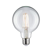 E27 7,5W LED Globe Filament 4000K Klar, klare Paulmann Globe-Lampe mit sichtbarer Filament-Optik und 806 lm