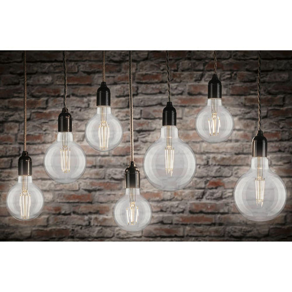 E27 7,5W LED Globe Filament 4000K Klar, dekorative Glühlampe mit sichtbarer Filament-Optik und neutralweißem Licht